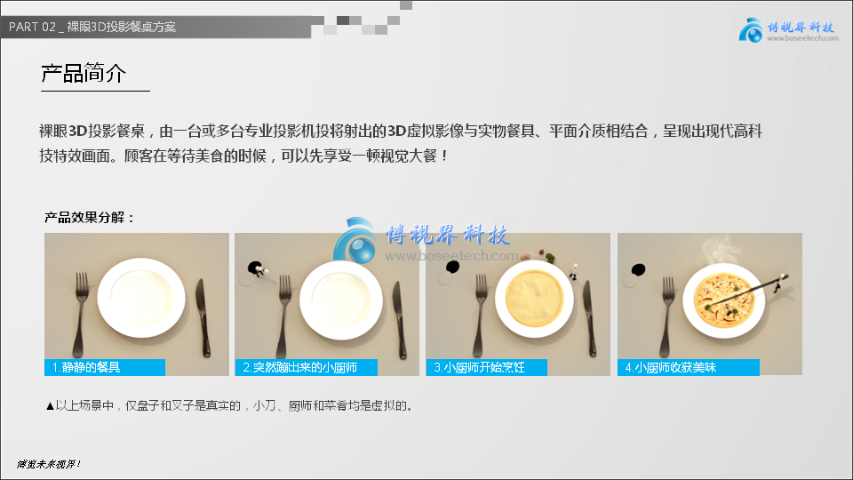 裸眼3D投影餐桌，讓創意飛一會兒-博視界科技